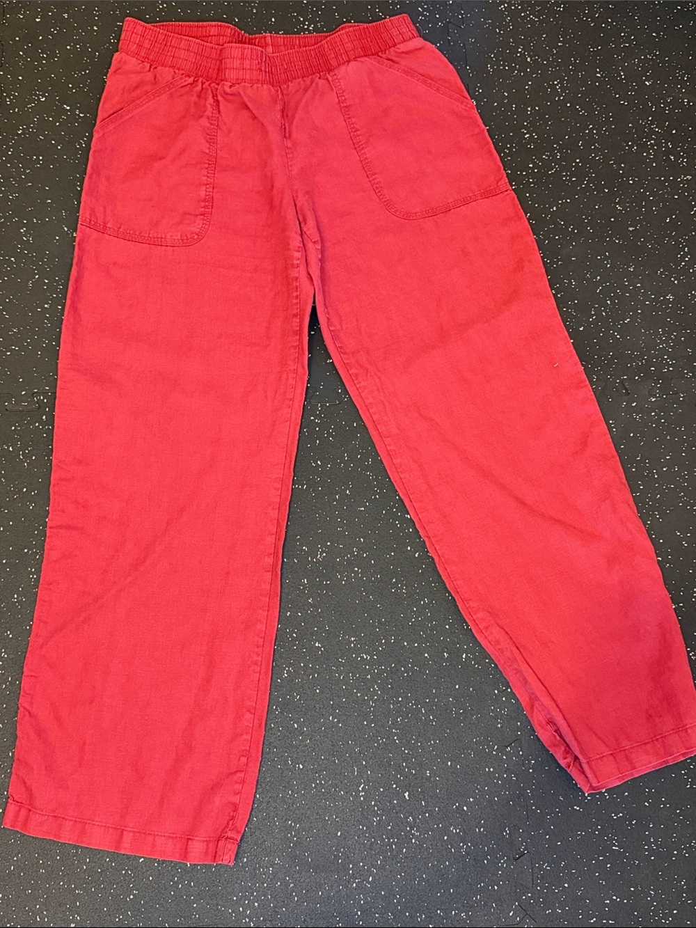 Allen Allen Muted Red Line Pants